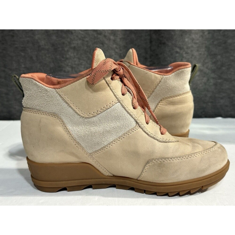 Sorel Women's Sz US 7.5 Evie Sport Lace Bootie NL4902-260 Nova Sand Hidden Wedge - Picture 8 of 11